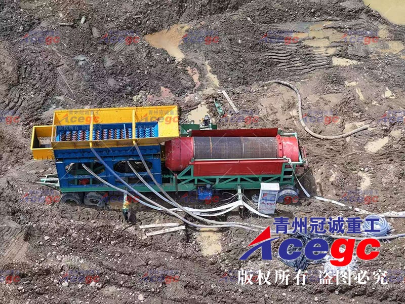 移动式滚筒筛洗砂机