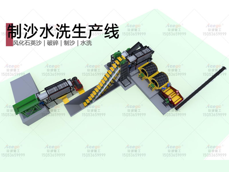 200T球磨破碎制沙水洗生产线